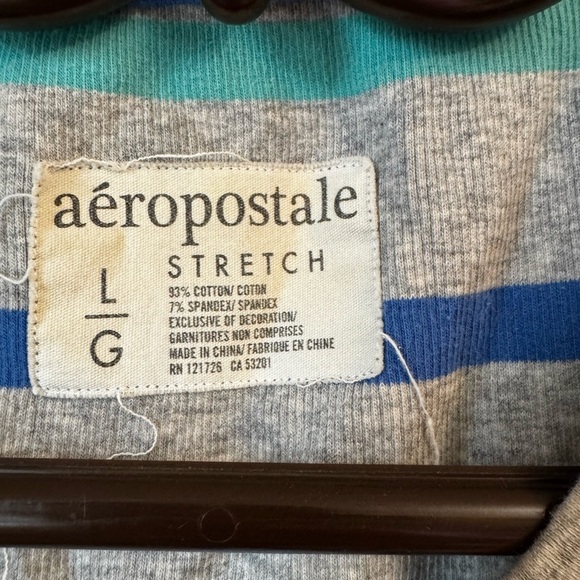 Aeropostale Striped Henley Shirt - Picture 2 of 3